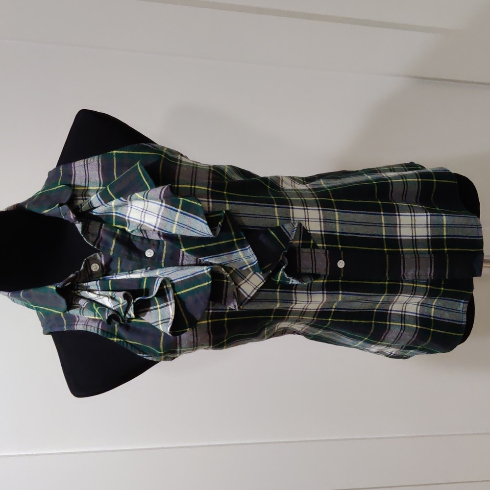 Vintage Ralph Lauren Rugby Plaid Top. Size 4